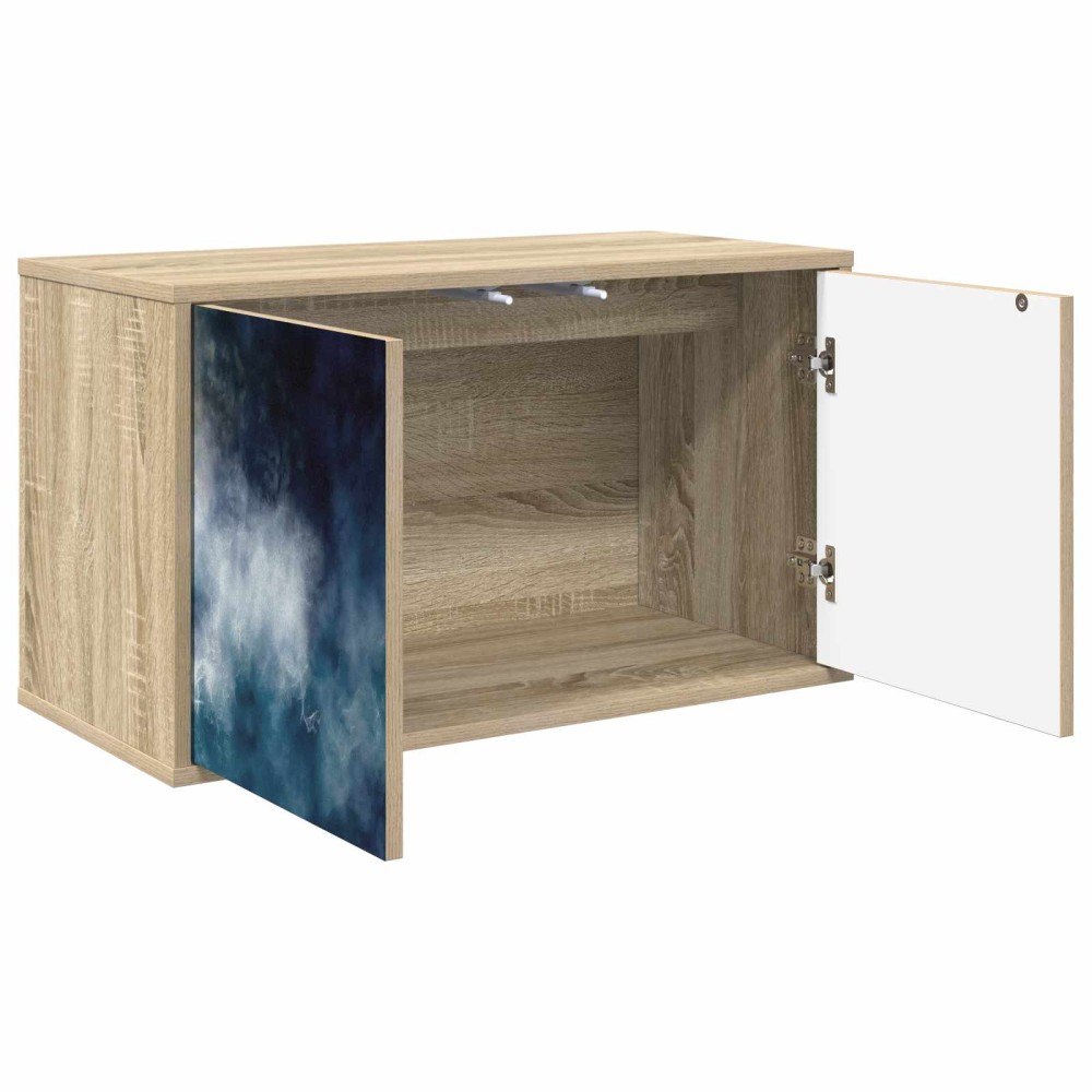 vidaXL Κρεμαστός θρανίο τηλεόρασης RAALTE 69 x 33 x 40 εκ Sonoma Δρυς