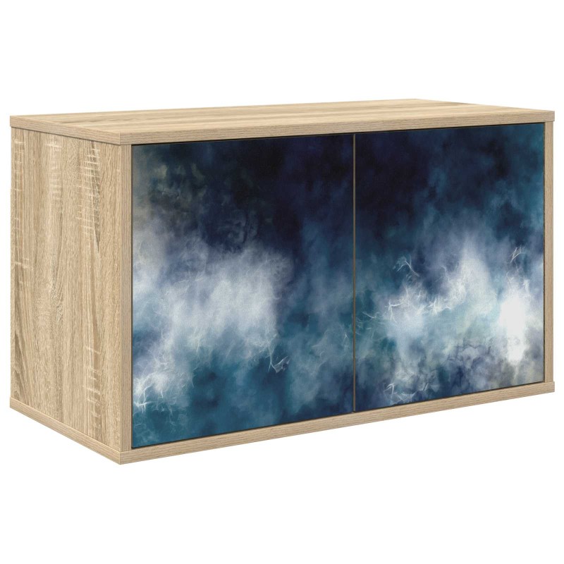 vidaXL Κρεμαστός θρανίο τηλεόρασης RAALTE 69 x 33 x 40 εκ Sonoma Δρυς