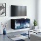 vidaXL Κρεμαστός θρανίο τηλεόρασης RAALTE 69 x 33 x 40 εκ Μαύρη Δρυς