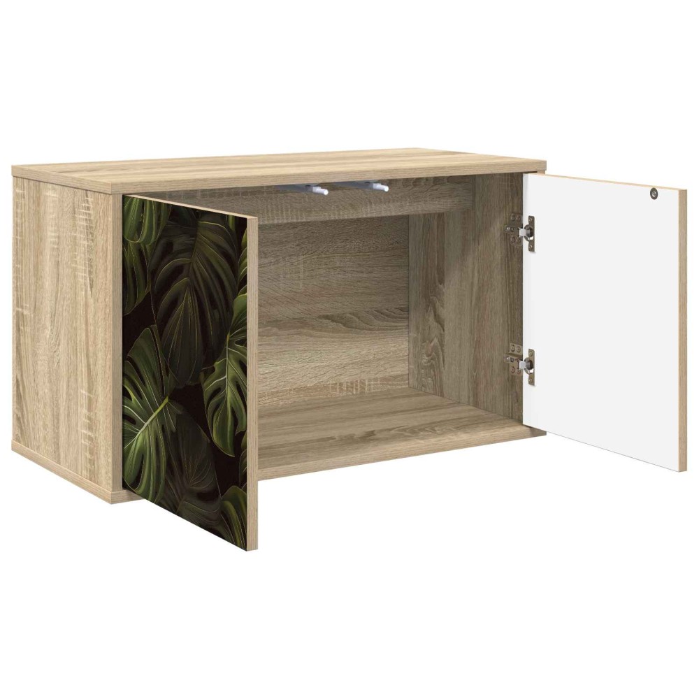 vidaXL Κρεμαστός θρανίο τηλεόρασης ELBURG 69 x 33 x 40 εκ Sonoma Δρυς