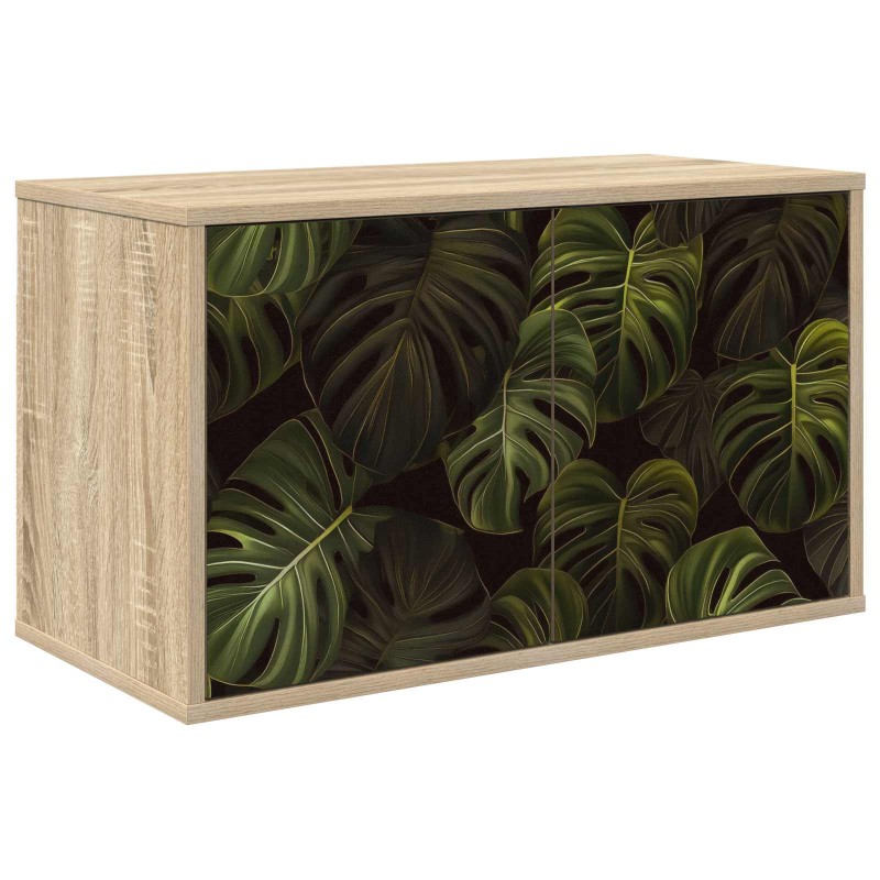 vidaXL Κρεμαστός θρανίο τηλεόρασης ELBURG 69 x 33 x 40 εκ Sonoma Δρυς