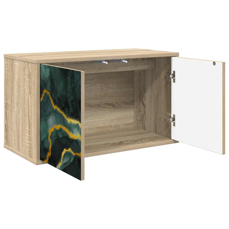 vidaXL Κρεμαστός θρανίο τηλεόρασης WIJHE 69 x 33 x 40 εκ Sonoma Δρυς