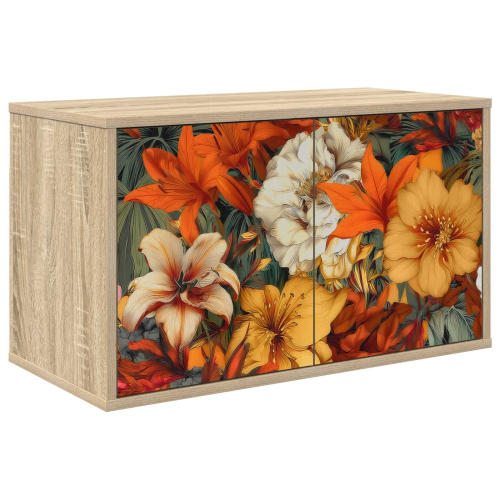 vidaXL Κρεμαστός θρανίο τηλεόρασης GENNEP 69 x 33 x 40 εκ Sonoma Δρυς