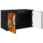 vidaXL Κρεμαστός θρανίο τηλεόρασης GENNEP 69 x 33 x 40 εκ Μαύρη Δρυς