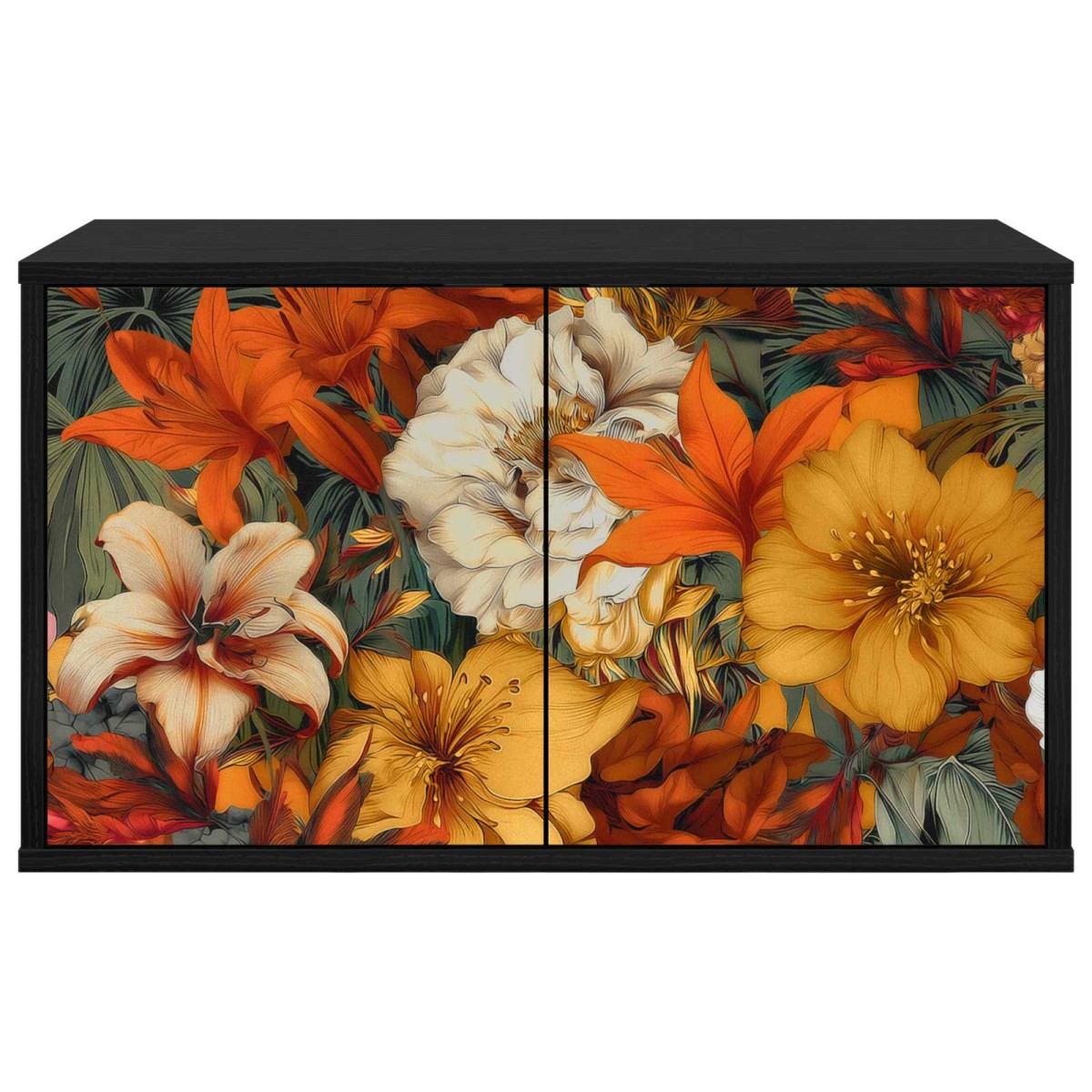 vidaXL Κρεμαστός θρανίο τηλεόρασης GENNEP 69 x 33 x 40 εκ Μαύρη Δρυς
