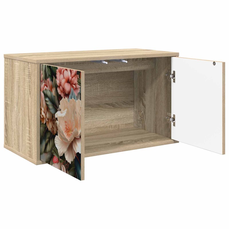 vidaXL Κρεμαστός θρανίο τηλεόρασης BORNE 69 x 33 x 40 εκ Sonoma Δρυς