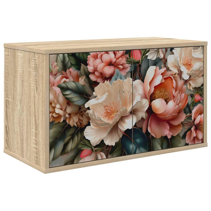 vidaXL Κρεμαστός θρανίο τηλεόρασης BORNE 69 x 33 x 40 εκ Sonoma Δρυς