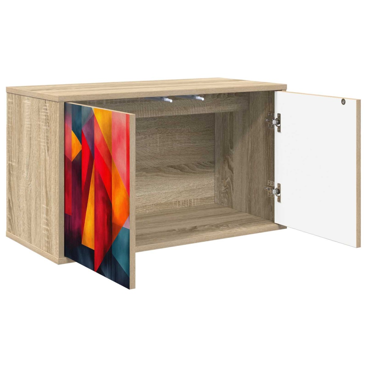 vidaXL Κρεμαστός θρανίο τηλεόρασης HEESCH 69 x 33 x 40 εκ Sonoma Δρυς