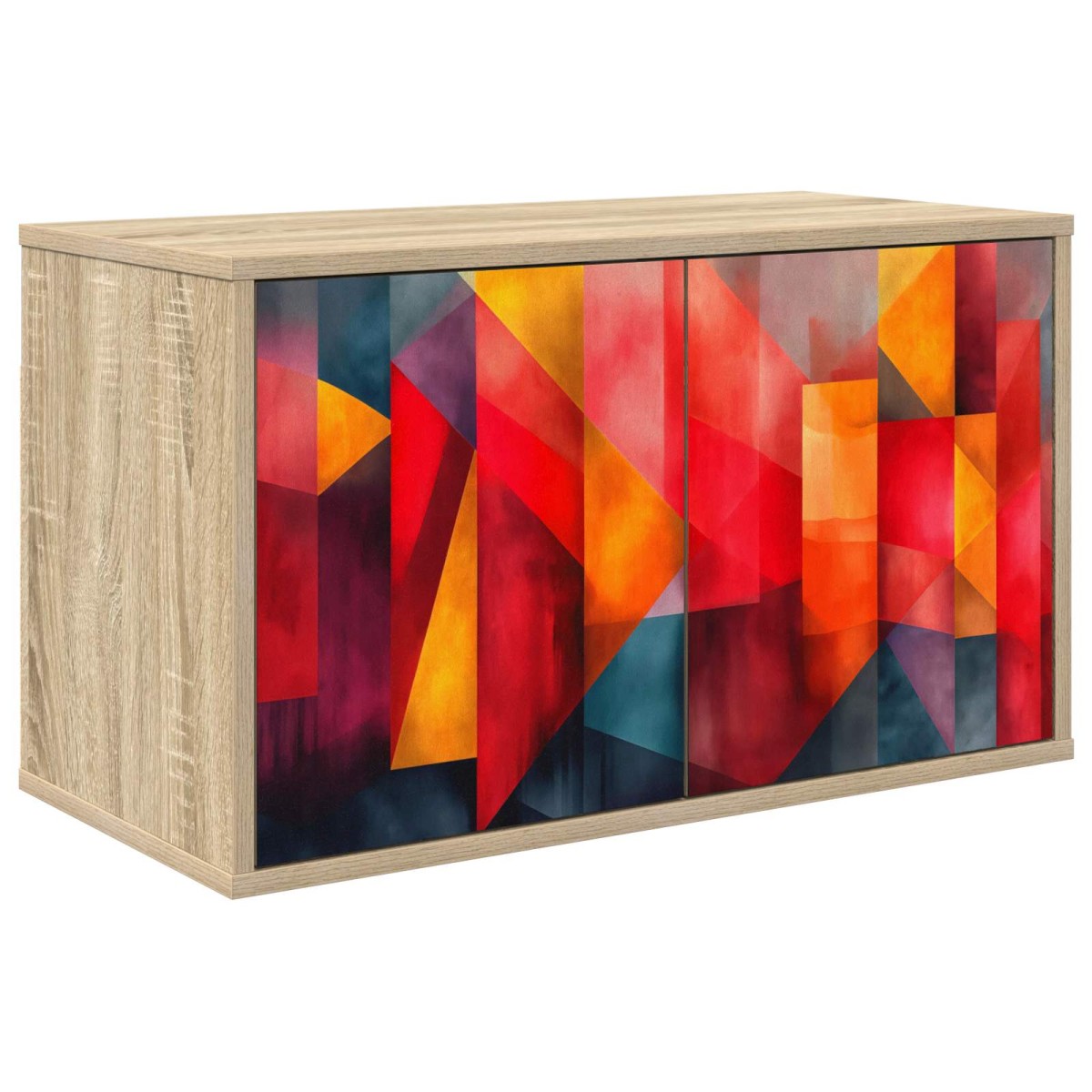 vidaXL Κρεμαστός θρανίο τηλεόρασης HEESCH 69 x 33 x 40 εκ Sonoma Δρυς