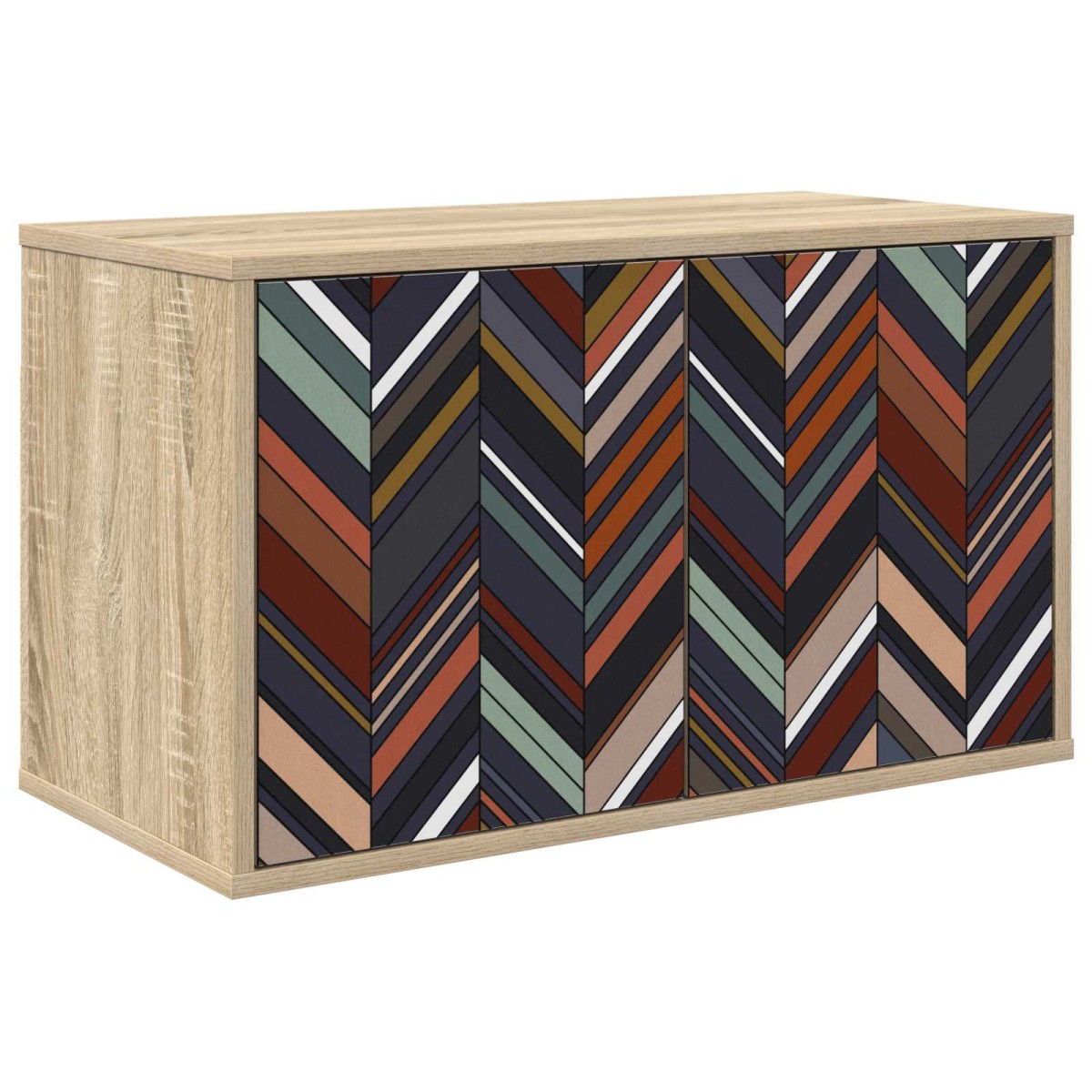 vidaXL Κρεμαστός θρανίο τηλεόρασης OMMEN 69 x 33 x 40 εκ Sonoma Δρυς