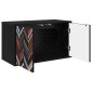 vidaXL Κρεμαστός θρανίο τηλεόρασης OMMEN 69 x 33 x 40 εκ Μαύρη Δρυς