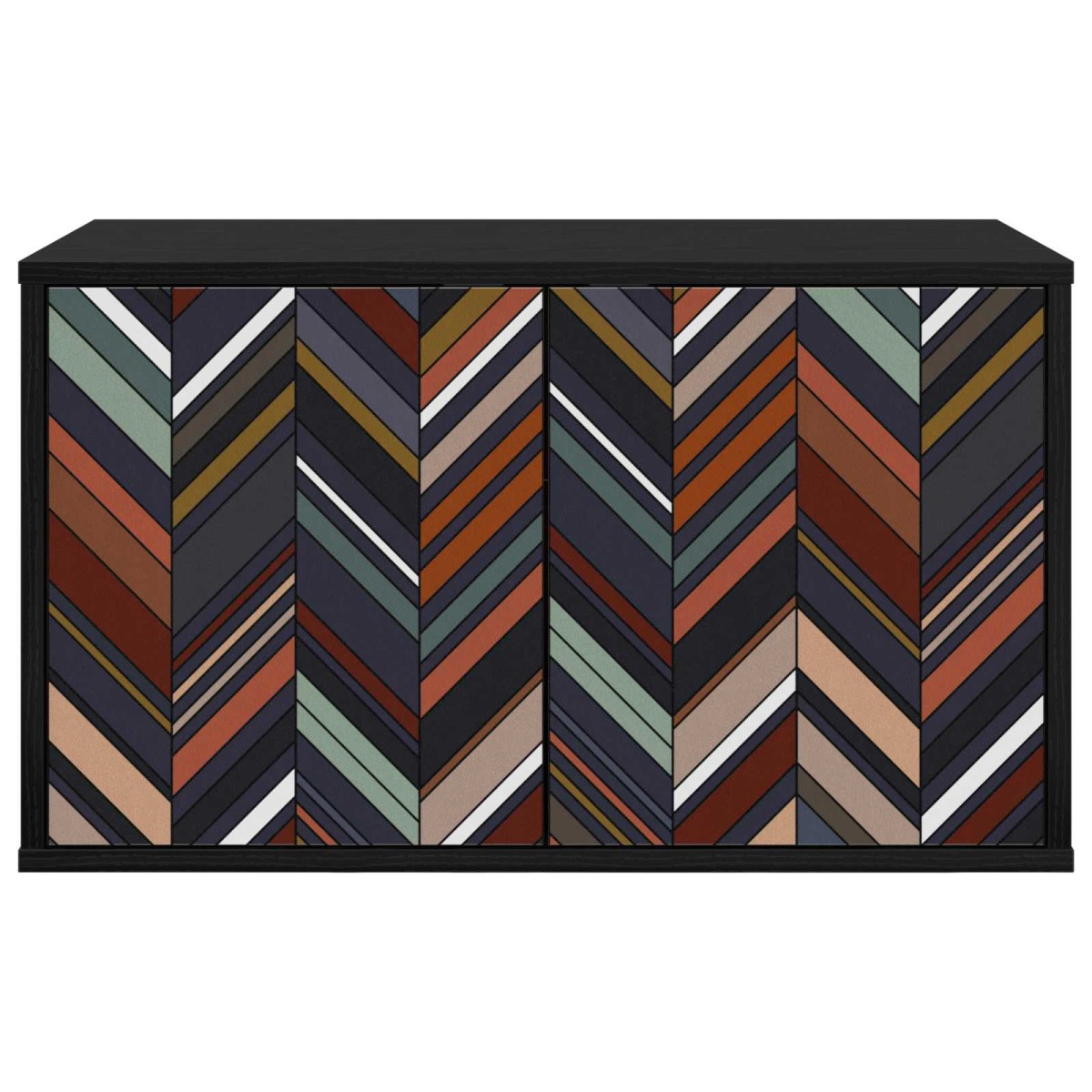 vidaXL Κρεμαστός θρανίο τηλεόρασης OMMEN 69 x 33 x 40 εκ Μαύρη Δρυς