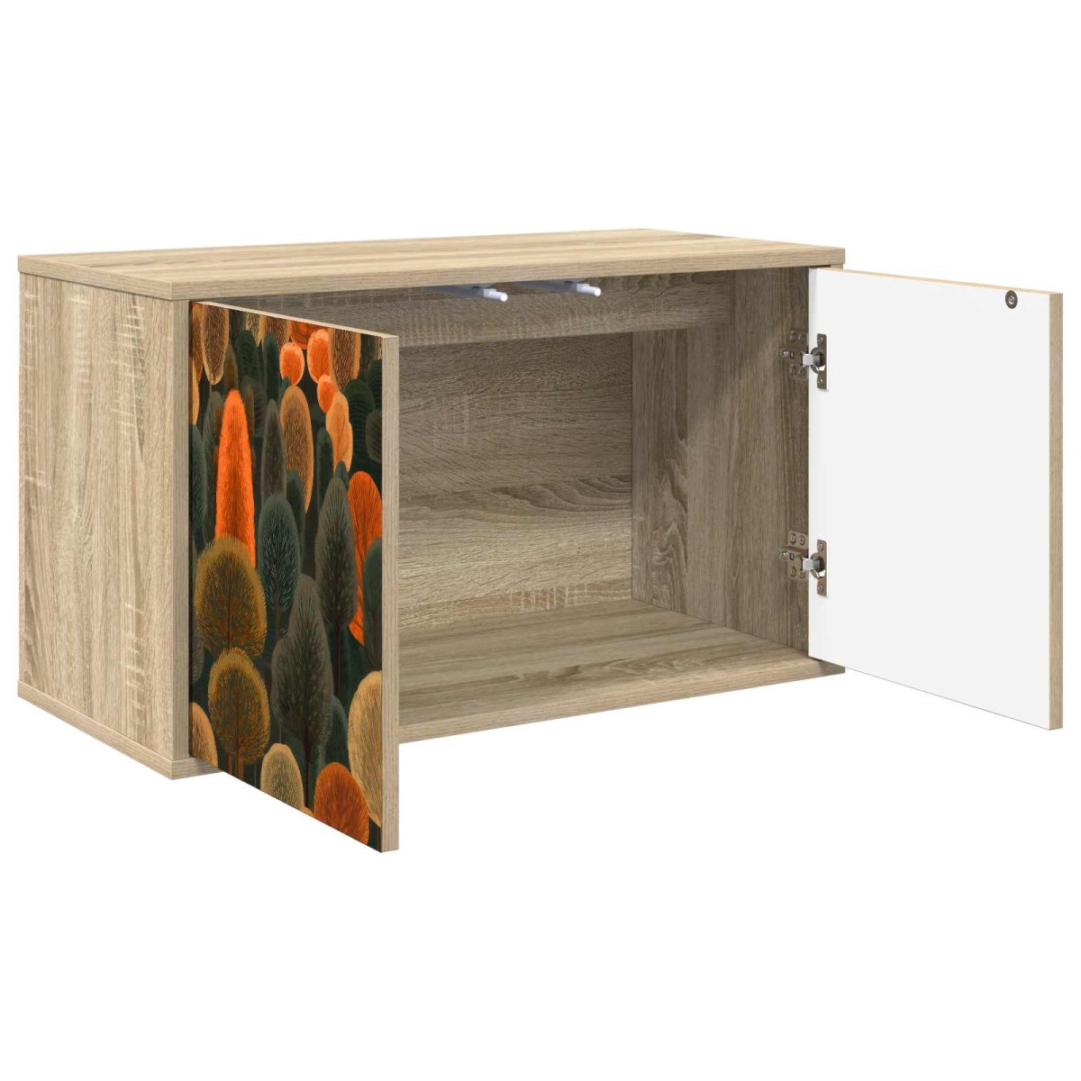 vidaXL Κρεμαστός θρανίο τηλεόρασης ZAANDAM 69 x 33 x 40 εκ Sonoma Δρυς