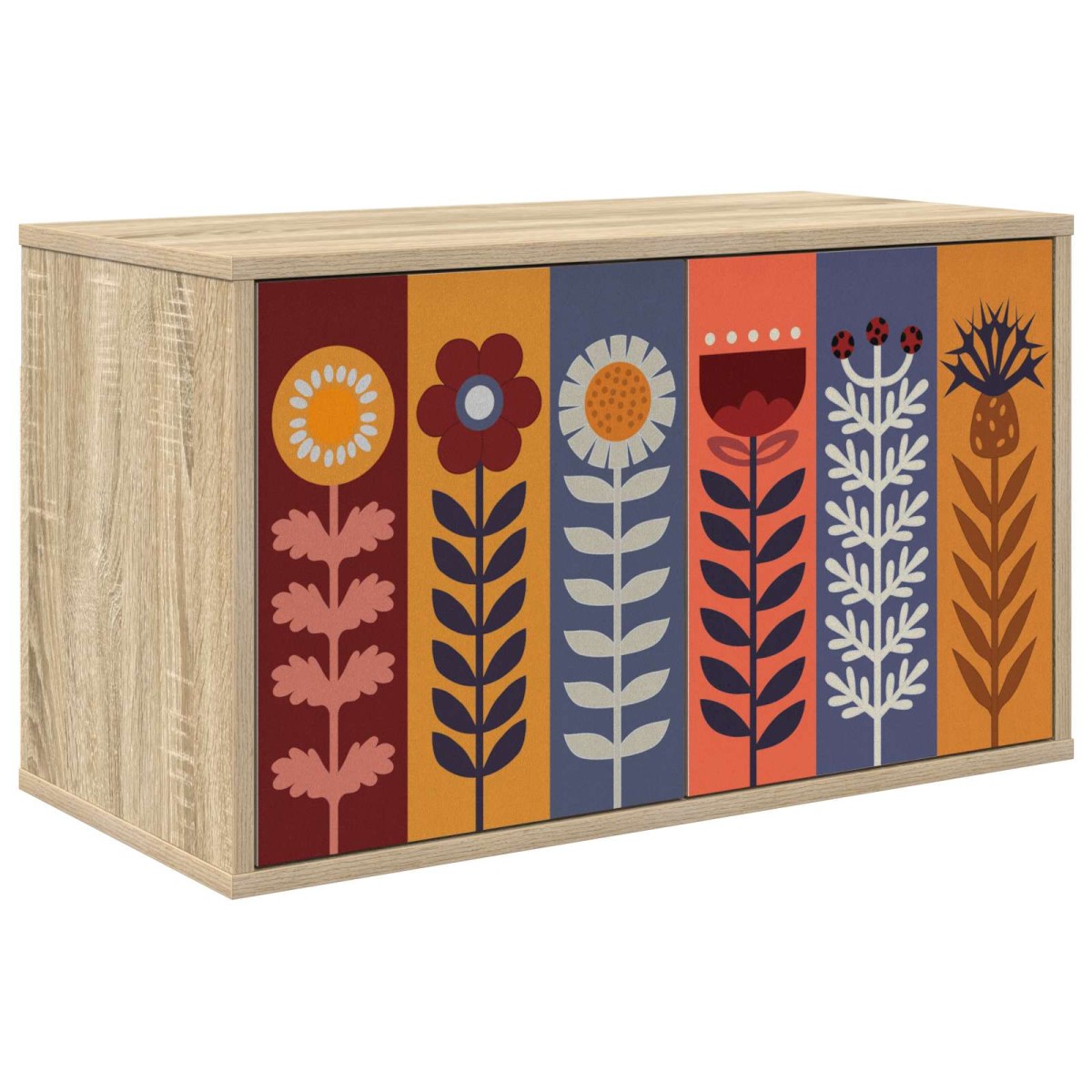 vidaXL Κρεμαστός θρανίο τηλεόρασης ESSEN 69 x 33 x 40 εκ Sonoma Δρυς