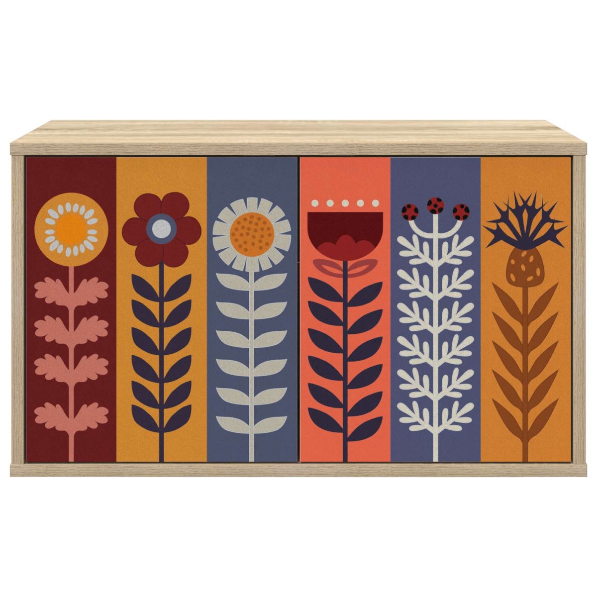 vidaXL Κρεμαστός θρανίο τηλεόρασης ESSEN 69 x 33 x 40 εκ Sonoma Δρυς