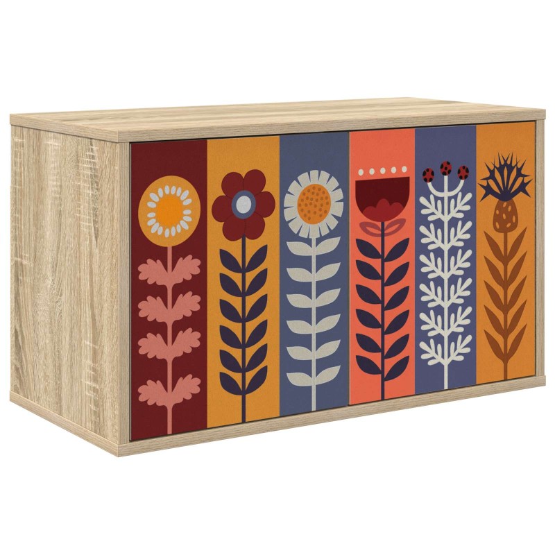 vidaXL Κρεμαστός θρανίο τηλεόρασης ESSEN 69 x 33 x 40 εκ Sonoma Δρυς