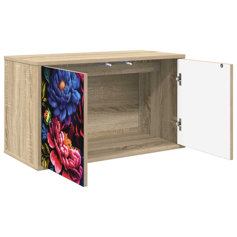 vidaXL Κρεμαστός θρανίο τηλεόρασης KIEL 69 x 33 x 40 εκ Sonoma Δρυς