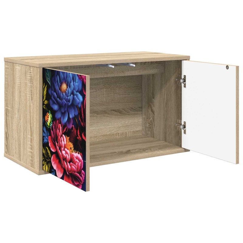 vidaXL Κρεμαστός θρανίο τηλεόρασης KIEL 69 x 33 x 40 εκ Sonoma Δρυς