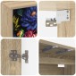 vidaXL Κρεμαστός θρανίο τηλεόρασης KIEL 69 x 33 x 40 εκ Sonoma Δρυς