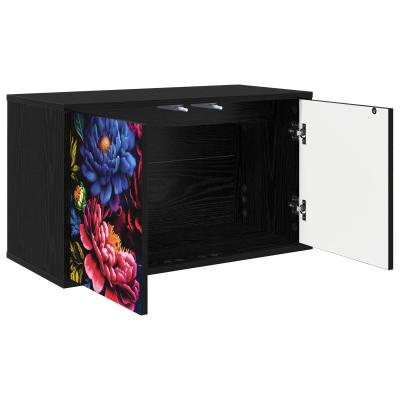 vidaXL Κρεμαστός θρανίο τηλεόρασης KIEL 69 x 33 x 40 εκ Μαύρη Δρυς