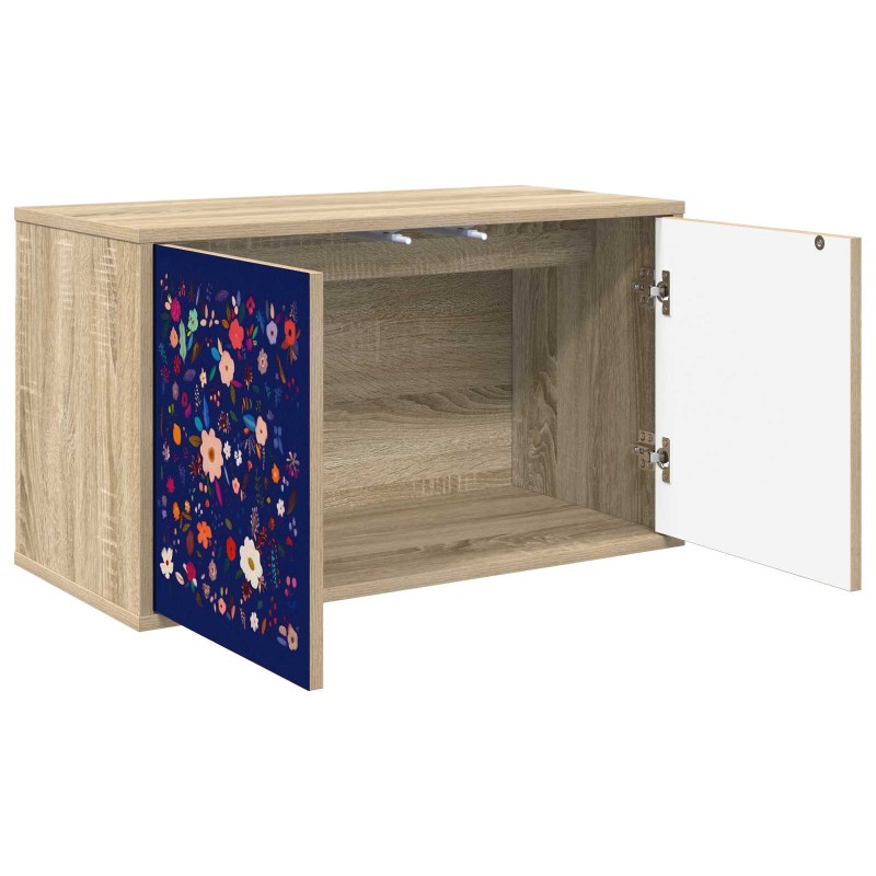 vidaXL Κρεμαστός θρανίο τηλεόρασης MAINZ 69 x 33 x 40 εκ Sonoma Δρυς