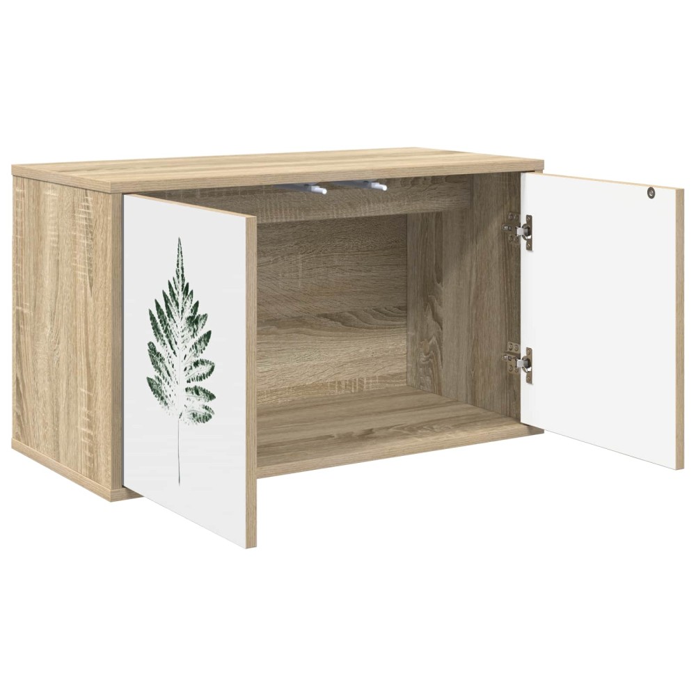 vidaXL Κρεμαστός θρανίο τηλεόρασης HANAU 69 x 33 x 40 εκ Sonoma Δρυς