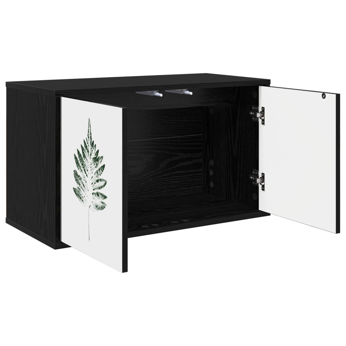 vidaXL Κρεμαστός θρανίο τηλεόρασης HANAU 69 x 33 x 40 εκ Μαύρη Δρυς