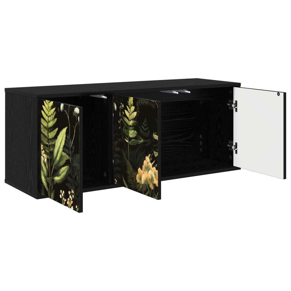 vidaXL Κρεμαστός θρανίο τηλεόρασης RHENEN 102 x 33 x 40 εκ. Μαύρη Δρυς