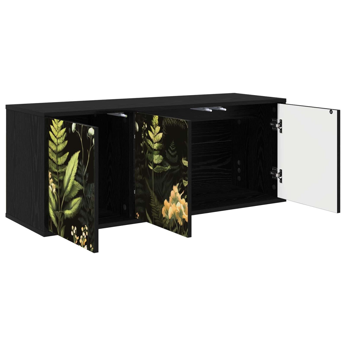 vidaXL Κρεμαστός θρανίο τηλεόρασης RHENEN 102 x 33 x 40 εκ. Μαύρη Δρυς