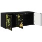 vidaXL Κρεμαστός θρανίο τηλεόρασης RHENEN 102 x 33 x 40 εκ. Μαύρη Δρυς