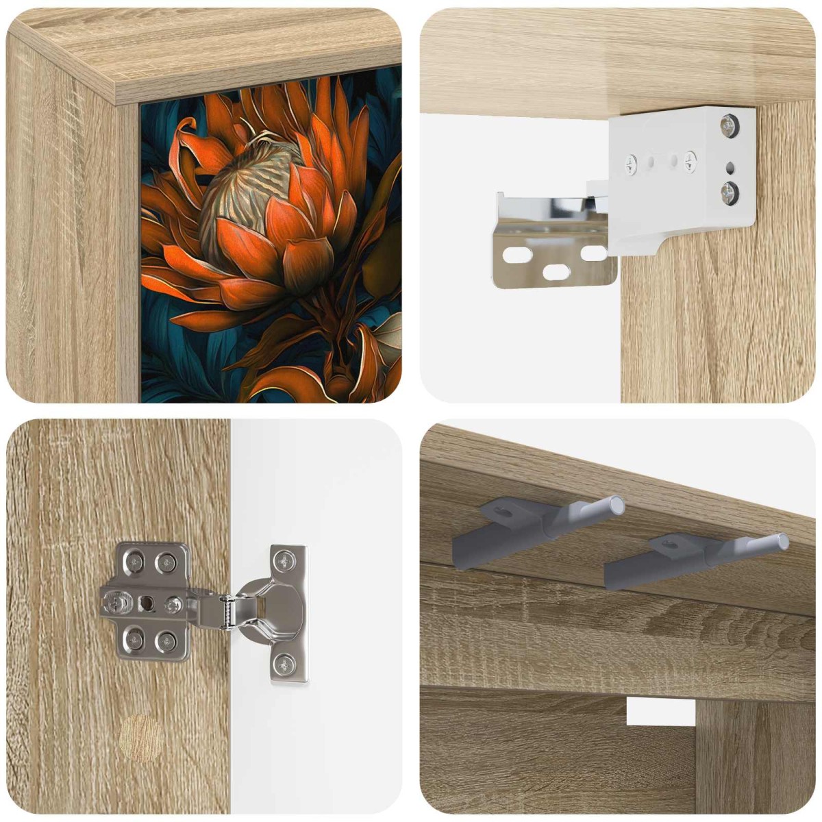 vidaXL Κρεμαστός θρανίο τηλεόρασης LOCHEM 102 x 33 x 40 εκ.