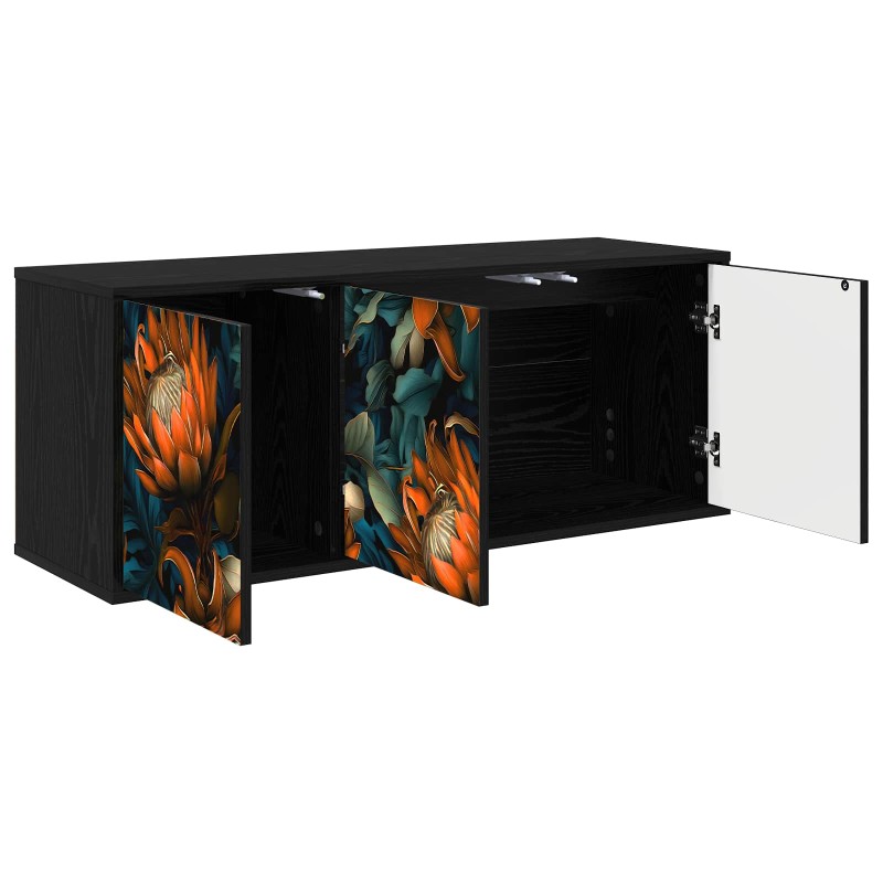 vidaXL Κρεμαστός θρανίο τηλεόρασης LOCHEM 102 x 33 x 40 εκ. Μαύρη Δρυς