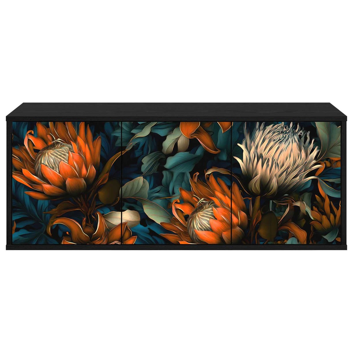 vidaXL Κρεμαστός θρανίο τηλεόρασης LOCHEM 102 x 33 x 40 εκ. Μαύρη Δρυς