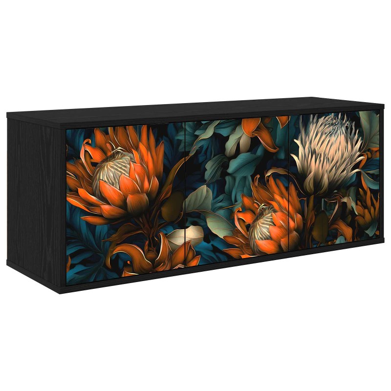 vidaXL Κρεμαστός θρανίο τηλεόρασης LOCHEM 102 x 33 x 40 εκ. Μαύρη Δρυς