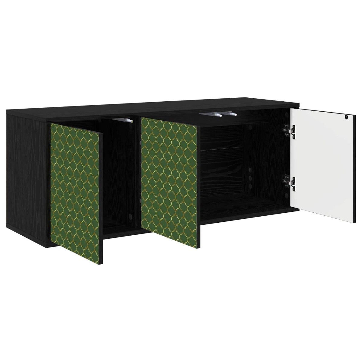 vidaXL Κρεμαστός θρανίο τηλεόρασης GELEEN 102 x 33 x 40 εκ. Μαύρη Δρυς