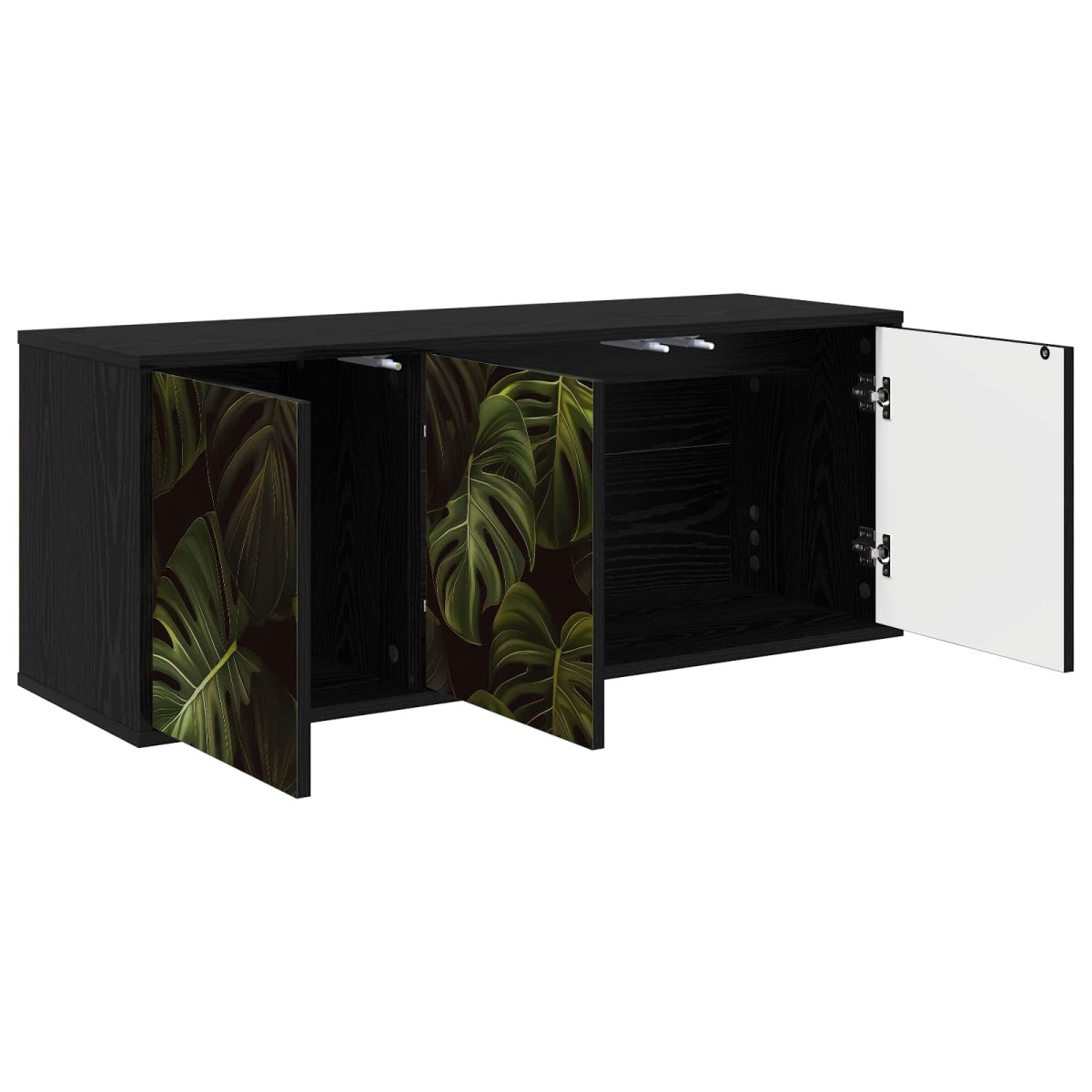 vidaXL Κρεμαστός θρανίο τηλεόρασης ELBURG 102 x 33 x 40 εκ. Μαύρη Δρυς