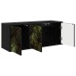 vidaXL Κρεμαστός θρανίο τηλεόρασης ELBURG 102 x 33 x 40 εκ. Μαύρη Δρυς