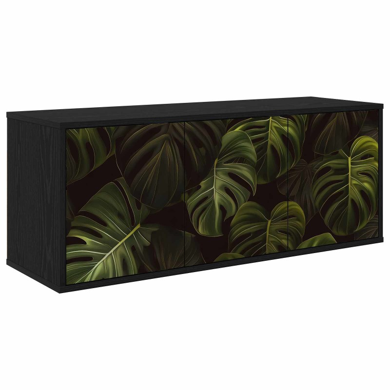 vidaXL Κρεμαστός θρανίο τηλεόρασης ELBURG 102 x 33 x 40 εκ. Μαύρη Δρυς