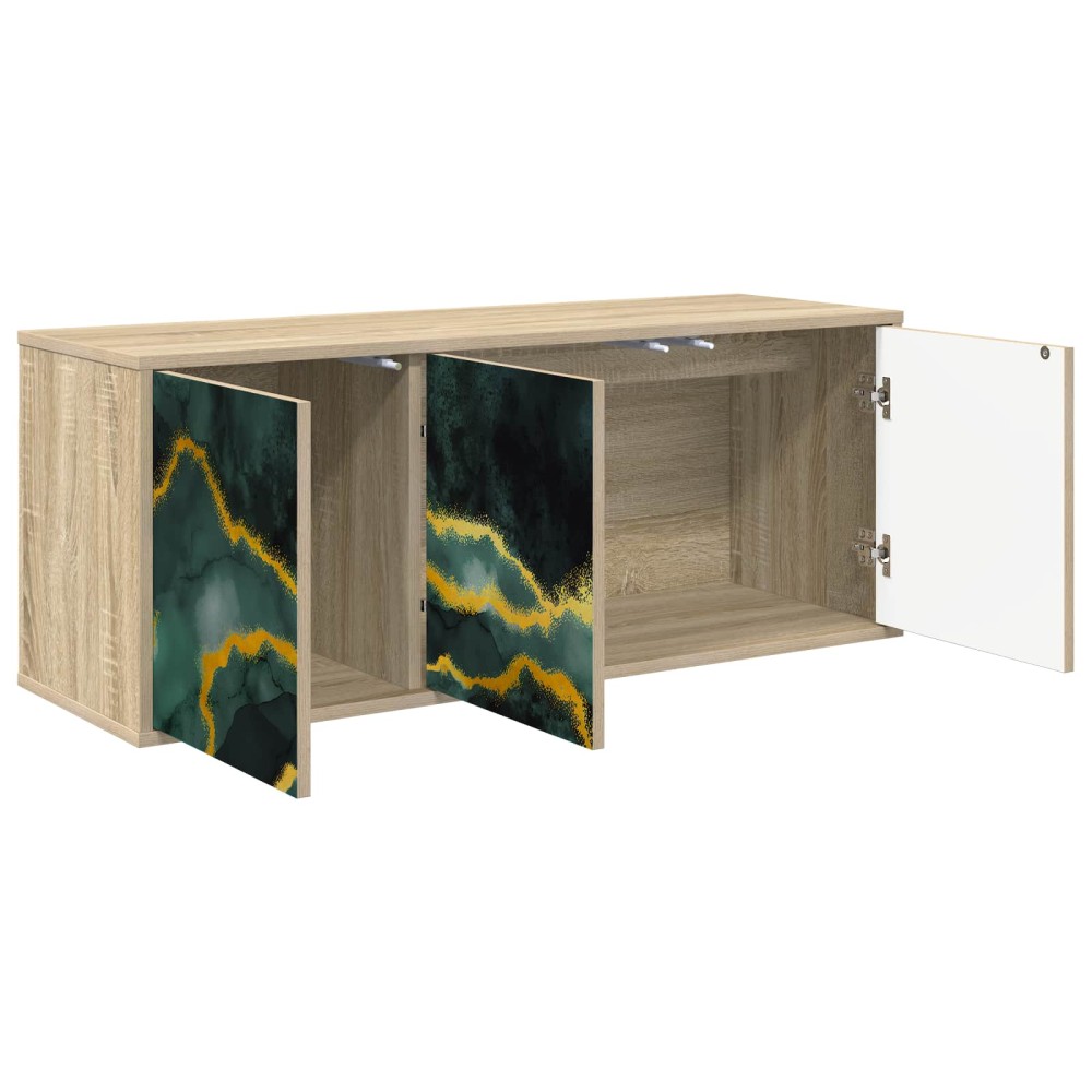 vidaXL Κρεμαστός θρανίο τηλεόρασης WIJHE 102 x 33 x 40 εκ. Sonoma Δρυς