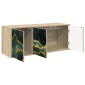 vidaXL Κρεμαστός θρανίο τηλεόρασης WIJHE 102 x 33 x 40 εκ. Sonoma Δρυς