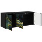vidaXL Κρεμαστός θρανίο τηλεόρασης WIJHE 102 x 33 x 40 εκ. Μαύρη Δρυς
