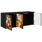 vidaXL Κρεμαστός θρανίο τηλεόρασης GENNEP 102 x 33 x 40 εκ. Μαύρη Δρυς