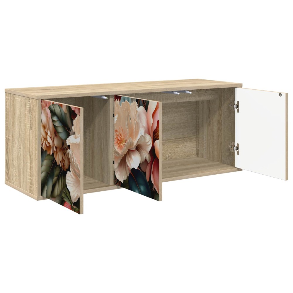 vidaXL Κρεμαστός θρανίο τηλεόρασης BORNE 102 x 33 x 40 εκ. Sonoma Δρυς