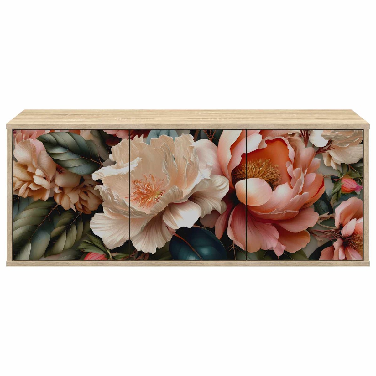 vidaXL Κρεμαστός θρανίο τηλεόρασης BORNE 102 x 33 x 40 εκ. Sonoma Δρυς