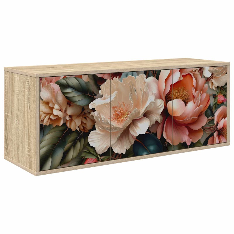 vidaXL Κρεμαστός θρανίο τηλεόρασης BORNE 102 x 33 x 40 εκ. Sonoma Δρυς