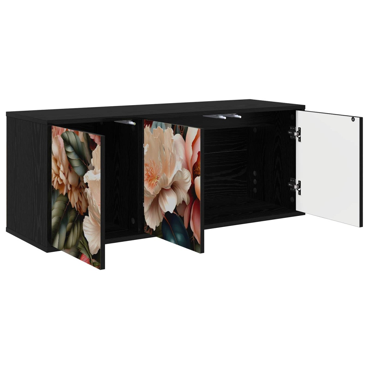 vidaXL Κρεμαστός θρανίο τηλεόρασης BORNE 102 x 33 x 40 εκ. Μαύρη Δρυς
