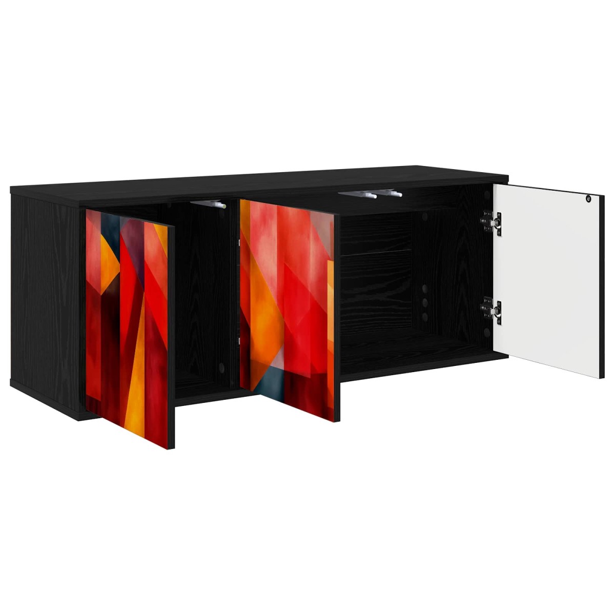 vidaXL Κρεμαστός θρανίο τηλεόρασης HEESCH 102 x 33 x 40 εκ. Μαύρη Δρυς