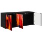 vidaXL Κρεμαστός θρανίο τηλεόρασης HEESCH 102 x 33 x 40 εκ. Μαύρη Δρυς