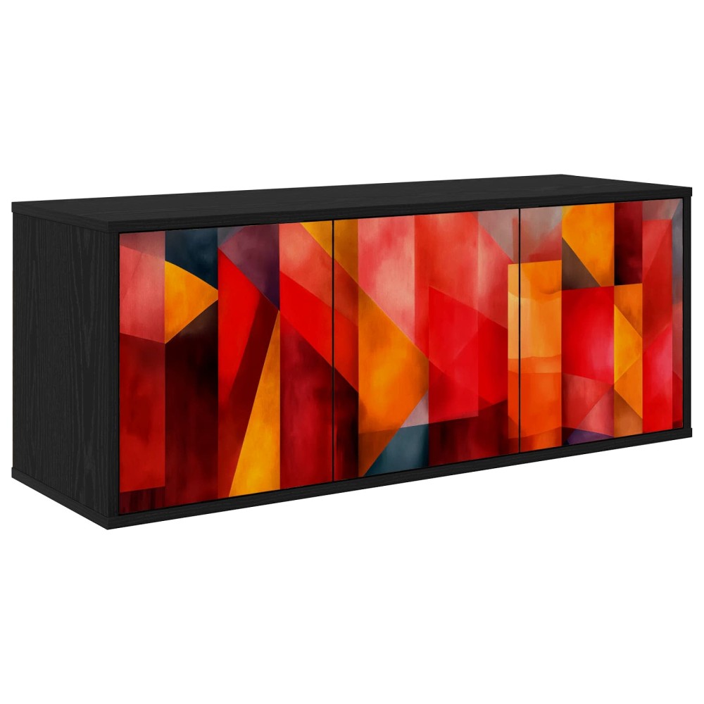 vidaXL Κρεμαστός θρανίο τηλεόρασης HEESCH 102 x 33 x 40 εκ. Μαύρη Δρυς