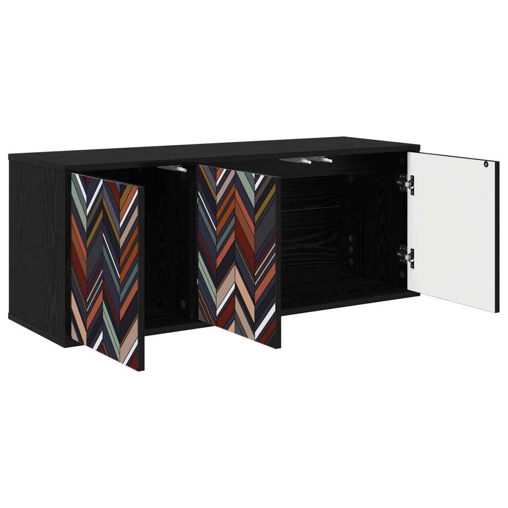 vidaXL Κρεμαστός θρανίο τηλεόρασης OMMEN 102 x 33 x 40 εκ. Μαύρη Δρυς
